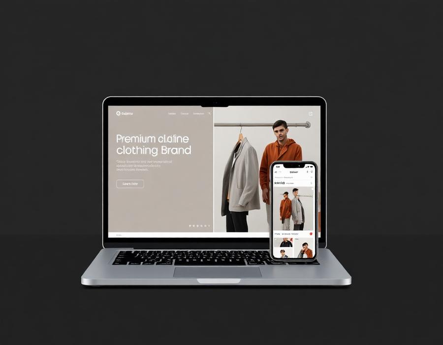 Atelier Nord Clothing Brand website shown on desktop and mobile
